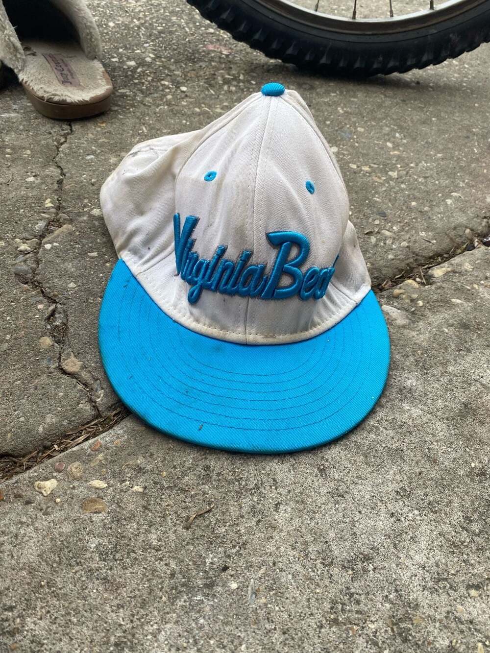 K-ETHOS Virginia Beach Script Blue and White Snapback Two-Tone Baseball Hat